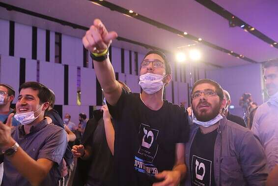 ההתלהבות במטה הציונות הדתית // צילום: יהונתן שאול